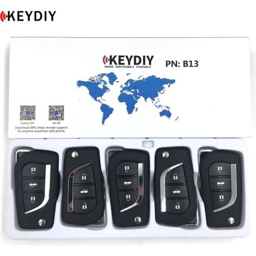 5pcs/lot KEYDIY KD900 B Series Remote Control B13/B13-2+1 Car Key For Toyota Style KD-X2/URG200 Key Programmer