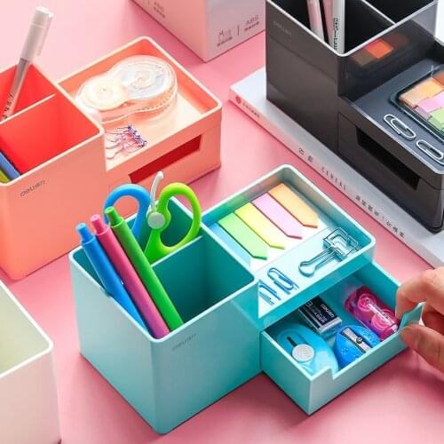 Multifunctional Pen Holder Office Accessories Nordic Style School Office Student Desk Pen Box Desk Organizer Stationery Storage
