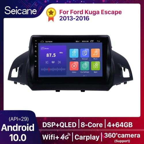 Seicane 2Din Android 10.0 9 inch Car Radio For Ford Escape 2013 2014 2015 2016 Head Unit WiFi Stereo GPS Multimedia Player