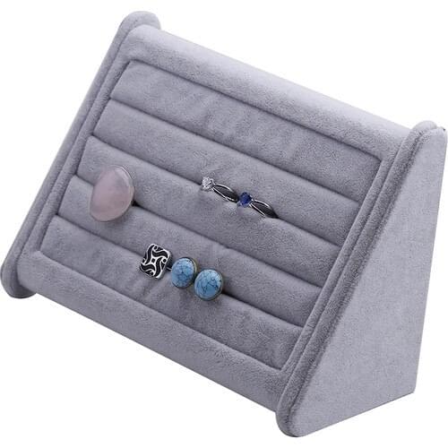 Aydindecor Ramp Suede 22Cm-16Cm Gray Sosisli Ring Stand