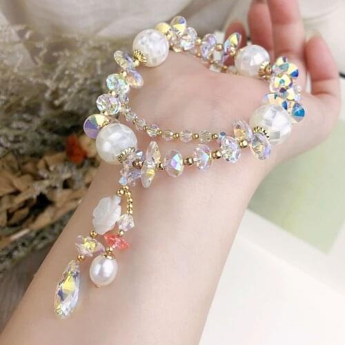 Austrian Crystal Bracelet For Woman Korean Heart Pendant Fashion Banquet Jewelry Good Friends Gift Hot