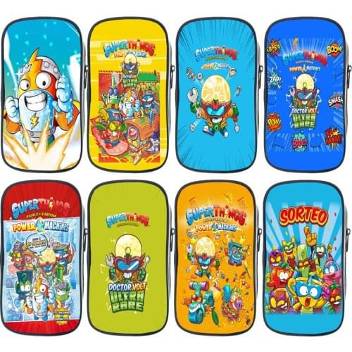 Students Super Zings7 Pencil Case Kids Superthings Power Machines Pencil Box Cartoon Anime Pen Bags Children School Supplies