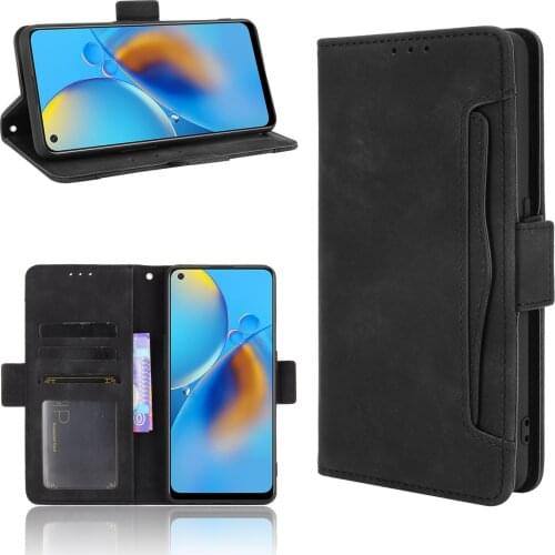 For Oppo F19 Case 6.43" Multi-function card slot Leather Book Flip Design Wallet Cover For Oppo F19 CHP2219 Case