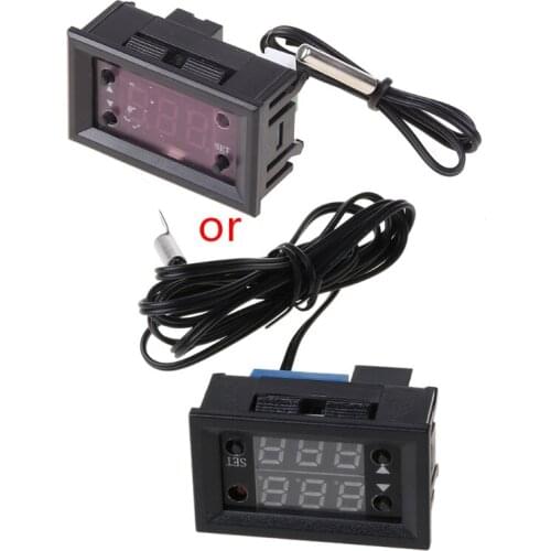 W2810 DC12V 20A Digital Thermostat Temperature Controller Red Display with Probe