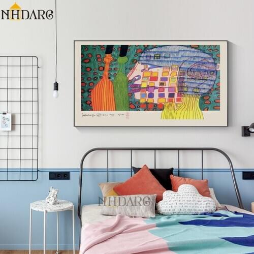NHDARC Color Abstract Unique Design Giclee Print Art Canvas Painting Poster Wall Pictures for Living Room Bed Room Home Decor
