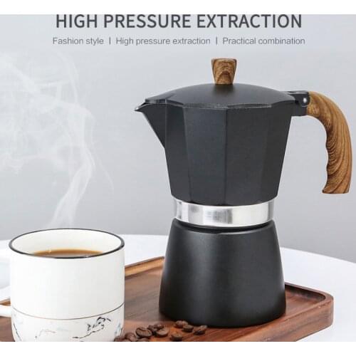 Coffee Moka Maker Italian Moka Espresso Cafe Percolator Pot Stovetop Coffee Maker Stove Top Percolator Presser Aluminum