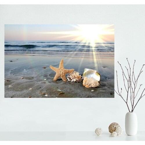 Nice Custom Seashells Canvas Poster Print painting Art Wall Silk Poster cloth print DIY Fabric Poster Y.75