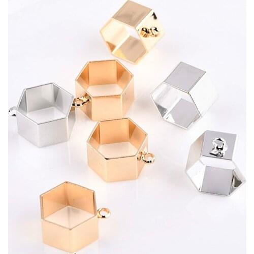 DIY handmade materials brass environmental protection electroplating tape hanging hexagonal geometric figure jewelry accessories