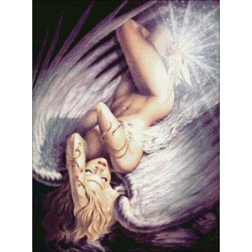 Beautiful Violet Angel Sewing Kit Top Quality Embroidery Needlework 11CT 14CT Unprinted Art Cross Stitch Kits DIY Handmade Decor