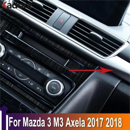 For Mazda 3 M3 Axela 2017 2018 ABS Matte Interior Dashboard Centrol Control Cover Panel Trim Car Decoration Accessories