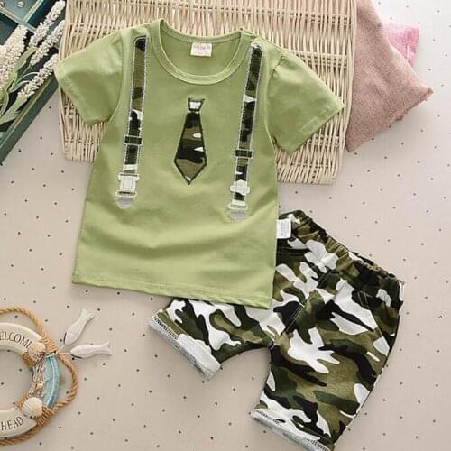 Summer New Baby Boy Clothes Cotton Material Boys Clothing Set Toddler Boys Short Sleeved T-Shirts+Shorts Sport Suit Set 3-10Year