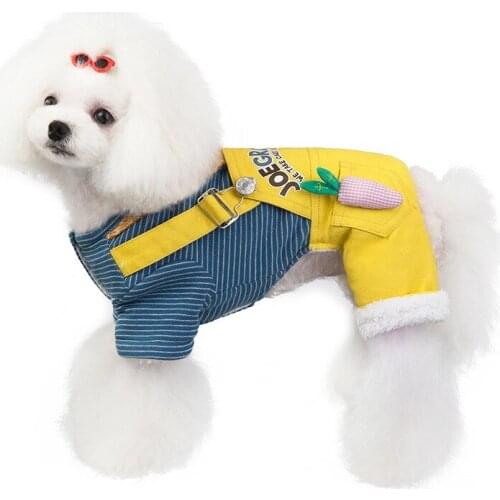 New pet clothes Autumn and Winter Teddy Eight Brother Fashion Dog Clothes, Radish Overall Pants
