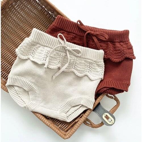 Autumn Winter Kids Baby Boys Girls Lace Knit Short Pants Children Short Pants Childrens Clothing Baby Boys Girls Shorts