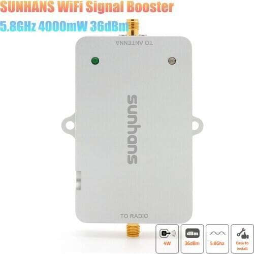 [Genuine] Sunhans SH58Gi4000 5.8GHz 4000mW 36dBm IEEE 802.11a/n Wireless Indoor Signal Booster Monitor Signal Amplifier