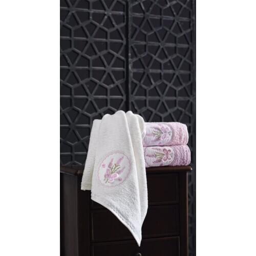 Stylish Modern Face Towels ELISA 3D Embroidery 100% Cotton Turkish Towel Set 6 Pieces Box 50x90 Lace Towel Bath Towel Kitchen