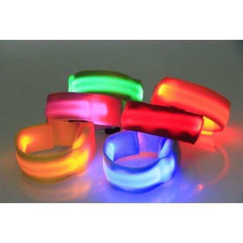 KTV Club Dance Party Concert Glowing Supplies LED Flashing Wrist Band Bracelet Arm Band Light Up Dance Jogging Glow i 100pcs/lot