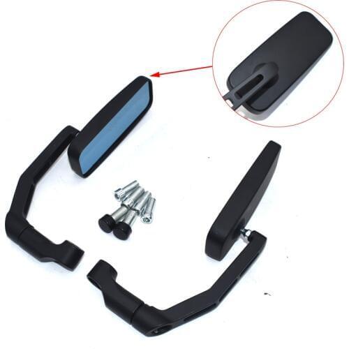 Universal Motorcycle Aluminum Rear View Black Handle Bar End Side Rearview Mirrors for Yamaha Honda Suzuki Kawasaki msx125