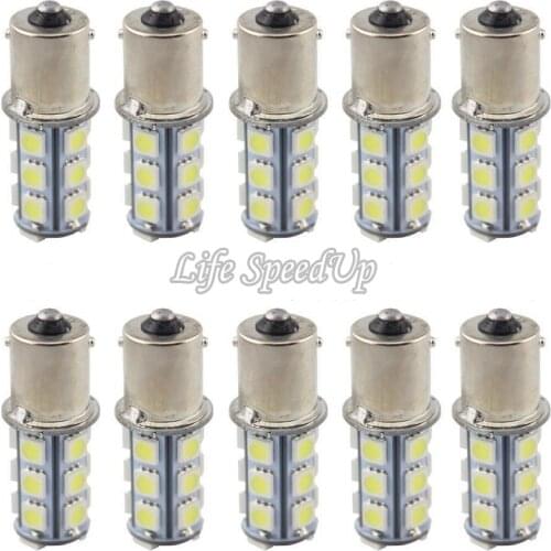 10 Piece Universal 1156 5050 18SMD Super Bright LED Turn Tail Brake Stop Signal Light Lamp Bulb 12V