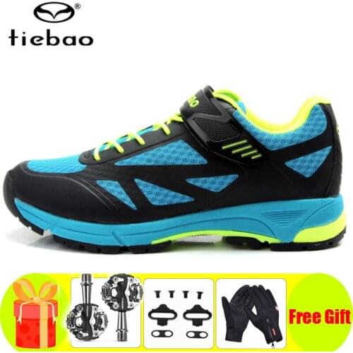TIEBAO sapatilha ciclismo mtb leisure cycling shoes chaussures vtt homme 2020 men women self-locking breathable spd pedals shoes