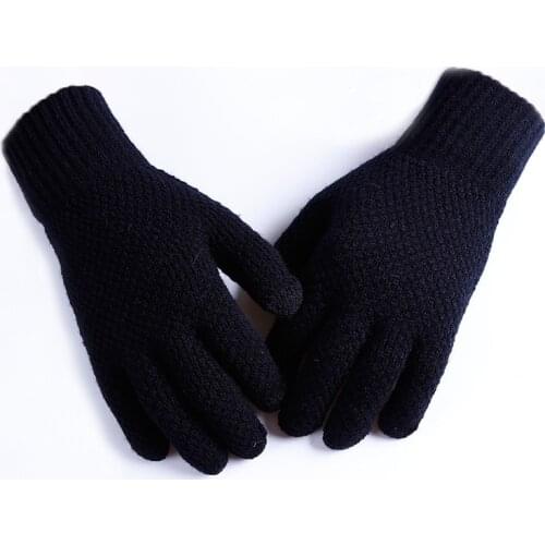 Winter Warm thick touch screen gloves Cashmere wool Knitted Gloves solid colors Mittens for Mobile Phone Tablet Pad