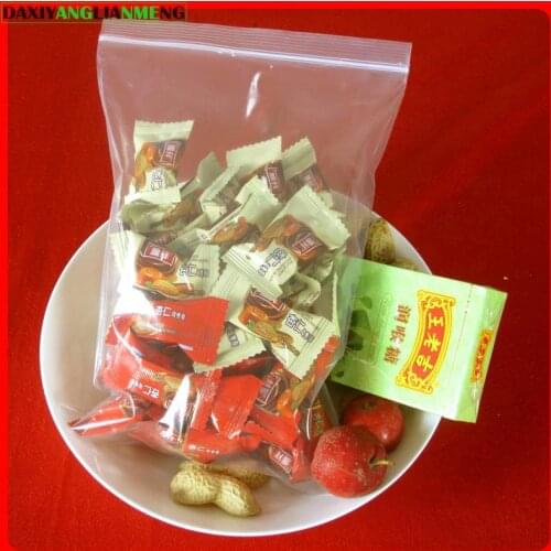 100pcs WxL: 15x22cm 0.2mm thickness zipper plastic transparent bag , zipper plastic bag , clear zipper packaging Package bags