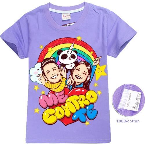 2020 New Me Contro Te T Shirt Kids Girl T-Shirt Summer Baby Boy 100% Cotton Tops Toddler Tees Short Children Cartoon Clothing