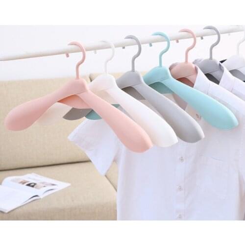 5/10pcs Clothes Hanger Thicken Wide Shoulder Marker Non-slip Closet Organizer Suits Storage Racks Plastic Hangers for Clothes