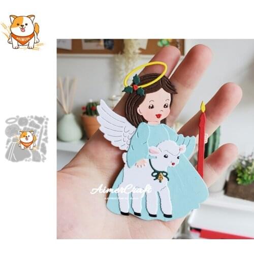 Angel Girl Candle Sheep Metal Cutting Dies Mold Scrapbooking Stencil DIY Embossing Craft Die Cuts Card Making New Dies For 2020