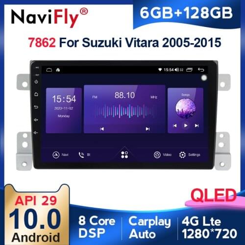 6G +128G QLED 5G Android 10 For Suzuki Grand Vitara 3 2005 - 2015 Car Radio Multimedia Video Player Navigation GPS Android 2 Din