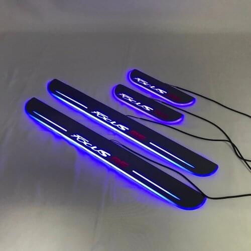 Express delivery led door sill plate strip welcome light threshold guard protectors for focus rs