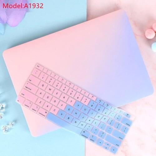 Colorful US Version Soft Silicone Laptop Keyboard Cover For Macbook Air13 A1932 2018 Protector Skin Keyboard Case 13.3 inch