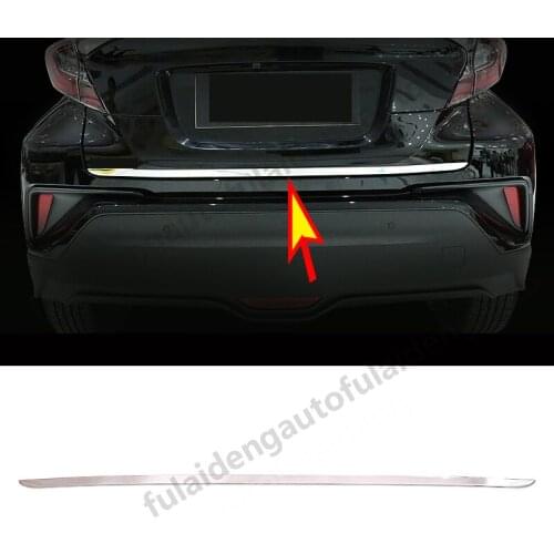 For Toyota C-HR CHR 2018-2021 STAINLESS REAR TRUNK TAIL GATE DOOR LID COVER TRIM car styling accessories