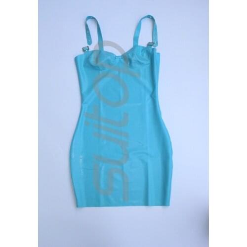 Women close-fitting latex dress