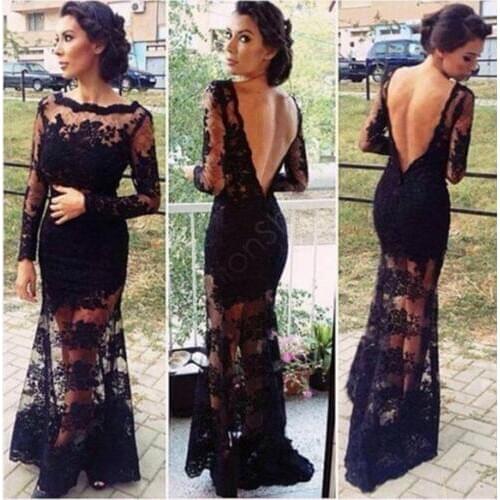 Two-toned Sexy Lined Prom Mermaid Dress Party Elegant 2014 Long Lace Gown Vestidos 36