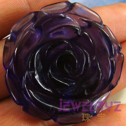 Hailambo New Fashion Natural Obsidian Green Aventurine Rose Pink Quartz Amethysts Pendant Flower Pendant Figurine Jewelry Gift