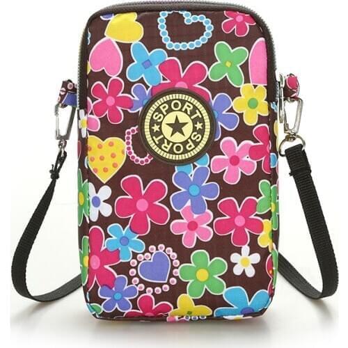 2021 Mini Sprot Waterproof Mobile Phone Bag Coin Purse Canvas Crossbody Bag New Shoulder Diagonal Female Clutch Messenger Bag