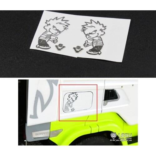 LESU Logo Sticker for 1/14 TAMIYA SCA V8 Boy DIY RC Tractor Truck K019-5 TH04826-SMT5