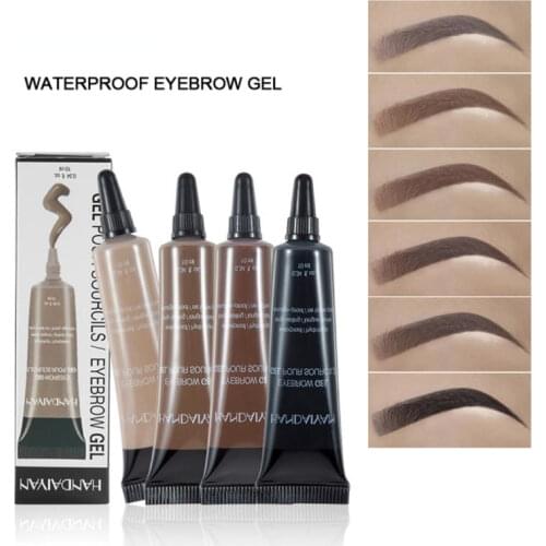 Waterproof 3D Liquid Eyebrow Cream Long-lasting Eyebrow Tint Makeup Air-cushion Dye Eye Brows Gel With Brush eyebrow makeup