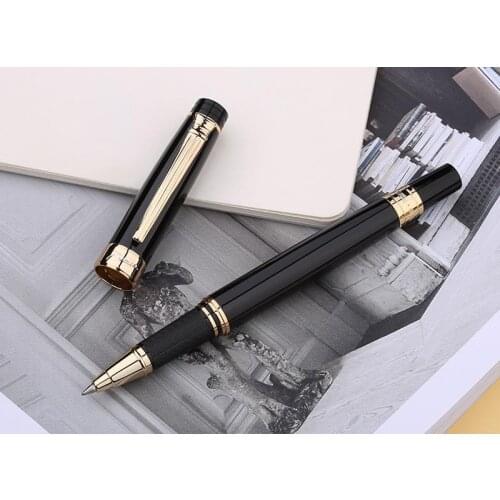 With Gift Box Picasso 917 Pimio Emotion of Rome Roller Ball Pen Black with Gold Clip Phosphor Copper Sheet Writing Pens Supply