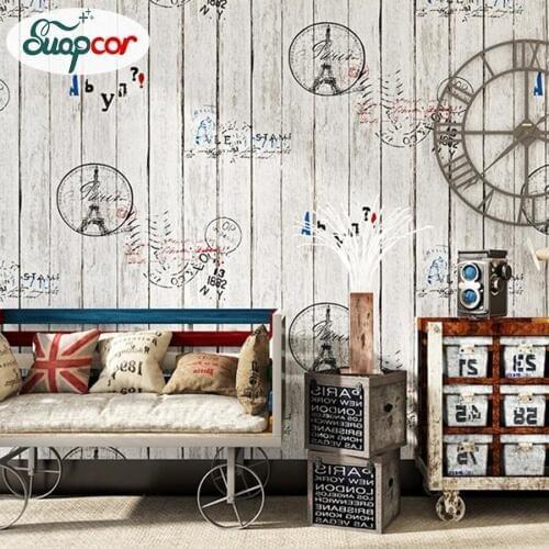 0.6x3m Dormitory Bedroom 3D Vintage Self adhesive Vinyl Wallpaper Desk Wooden Door Renovation Stickers Waterproof Decrative Film