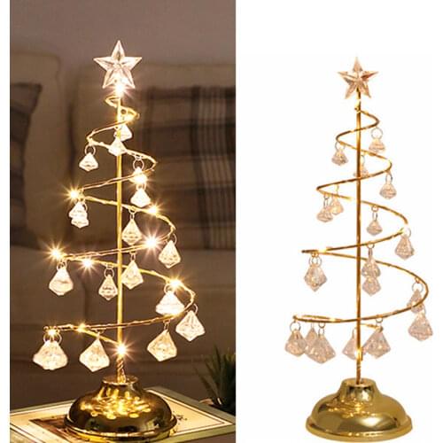 Fairy Lights Christmas Lights Christmas Tree Crystal Lights Battery-operated Garland Christmas Decorations for Home Room Decor