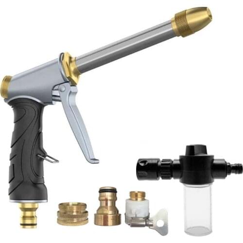 Garden Water Spray Lawn Sprinkler Watering Water Gun Ajustable Hose Nozzles High Pressure Car Wash Power Washer Cleaning Tools