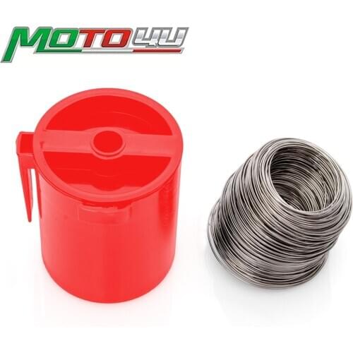 Universal Stainless Steel 60M Safety Wire Lockwire Corrosion Resistant 0.8mm Diameter with Can Storage box Red