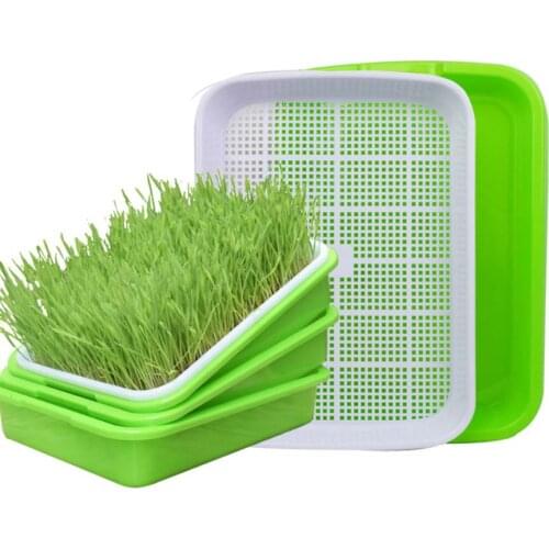 2 set Double Layer Hydroponics Seed Germination Tray Seedling Tray Sprout Plate Grow Nursery Pots Tray Vegetable Seedling Pot