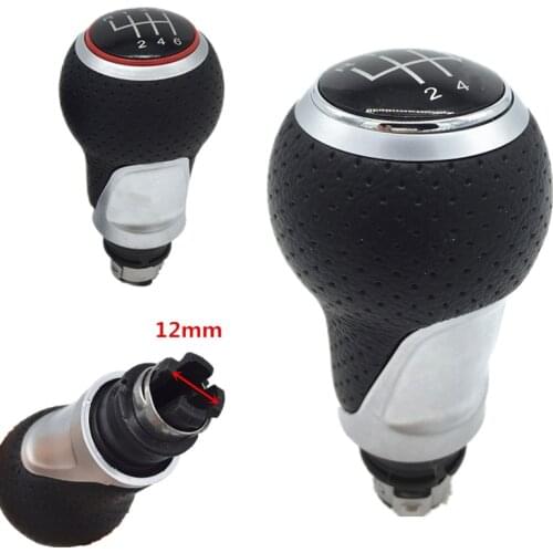 12mm 5/6 Speed Gear Shift Knob Lever Stick For Audi A3 A4 S4 B6 B7 Passat B5 3BG B6 B7 CC 3C Golf 4 Mk4 Golf 5 6 Golf 7 GTI