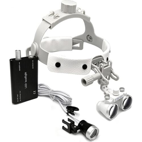 2.5/3.5X Medical Loupe Binocular Magnifier+3W LED Headlight Dental Surgical Headlamp