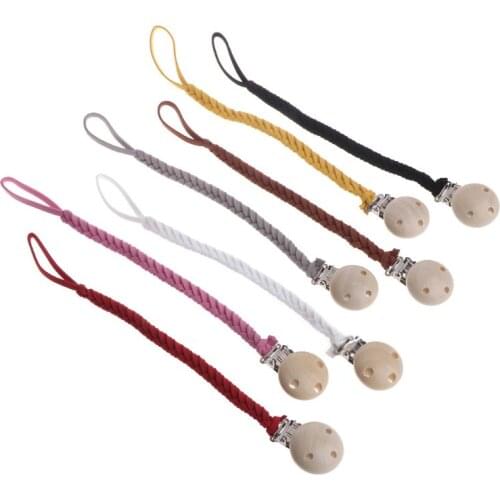 2021 Leather Pacifier Clips Chain Dummy Clip Pacifier Holder Braided Clip Nipple Holder Soother Chain For Infant Baby Feeding