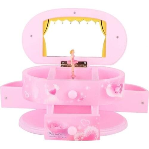 2021 Rotating Ballerina Music Box To Send Girlfriend Birthday Music Boxs Plastic Jewelry Storage Box Birthday/Christmas GiftWF