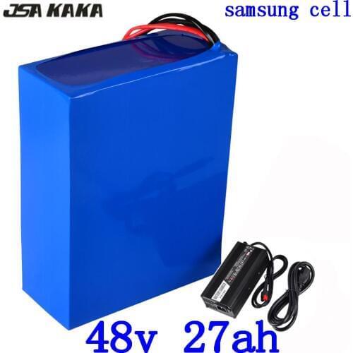 48V lithium Battery Pack 48V 20AH 25AH 27AH 30AH Electric Bike Battery 48V 1000W 2000W Electric Scooter Battery use samsung cell
