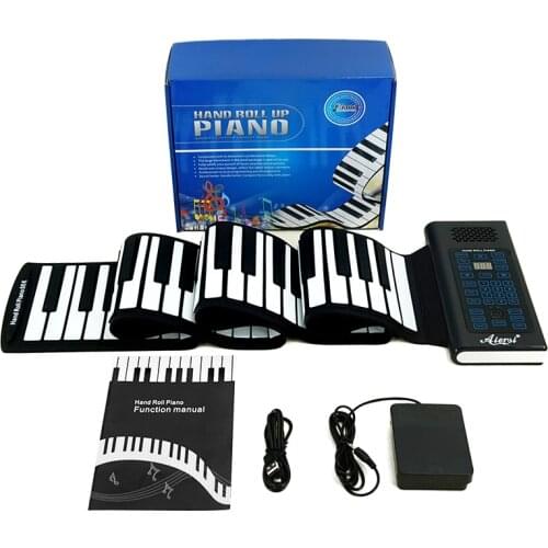 49 61 81 Keys hand Roll Up MIDI Flexible Electronic Piano Silicone Portable Foldable Soft Finger Keyboard Musical Instruments